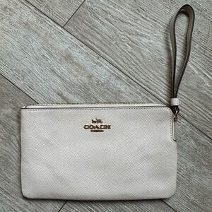 Coach Ivory Wristlet Clutch